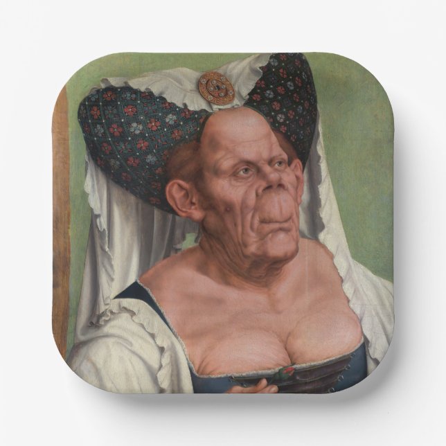 Assiettes En Carton Quentin Matsys - Une Vieille Femme Grotesque (Recto)