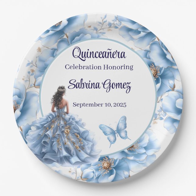 Assiettes En Carton Quinceanera (Devant)