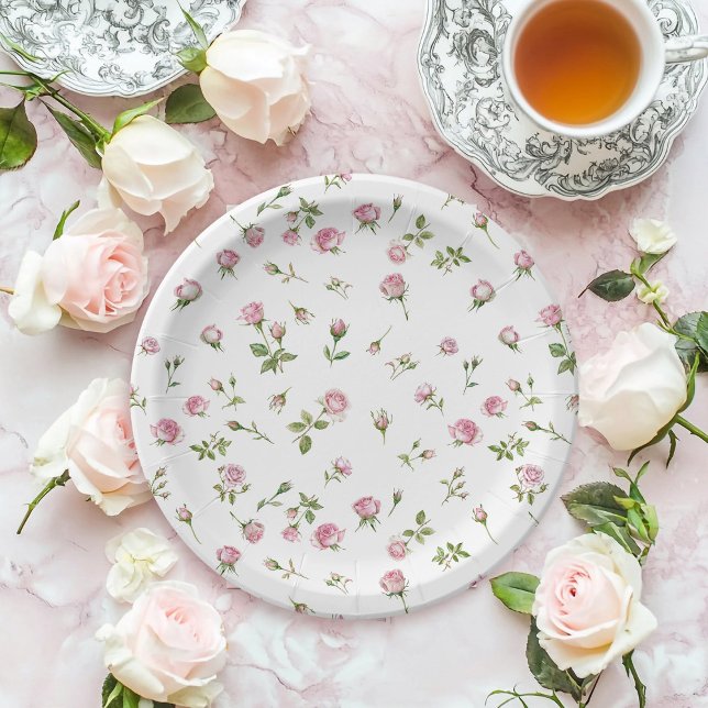 Assiettes En Carton Quinceanera Blush Rose Anniversaire (Créateur téléchargé)