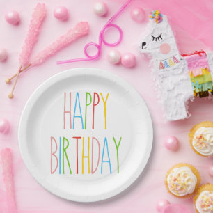 Assiettes En Carton Rae Dun coloré Inspiré JEUX ANNIVERSAIRE