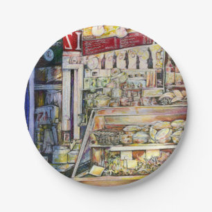 Assiettes En Carton Rafraîchir dans un déli chaud