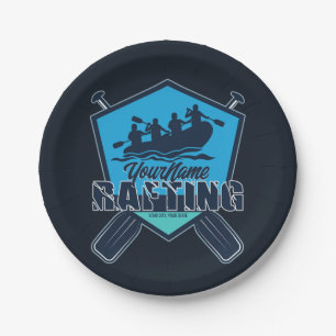 Assiettes En Carton Rafting personnalisé Whitewater River Adventure