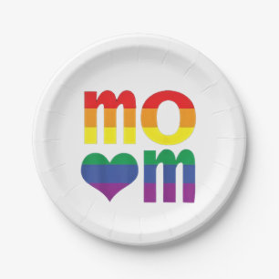 Assiettes En Carton Rainbow LGBT Pride Mois Fête des mères LGBT
