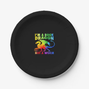 Assiettes En Carton Rainbows Je suis un livre Dragons Pas un ver LGBT
