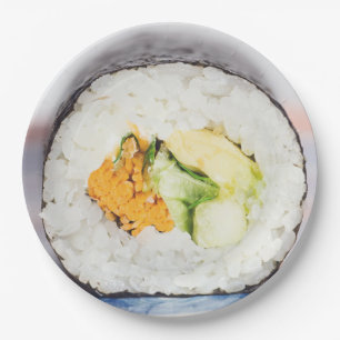 Assiettes En Carton Râle de sushi Poisson et riz