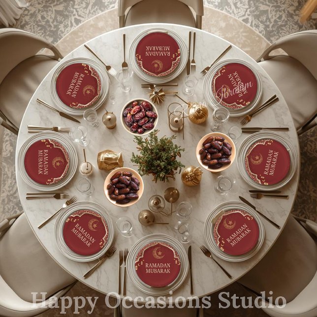 Assiettes En Carton Ramadan Kareem Ramadan Mubarak Paper Plates (Créateur téléchargé)