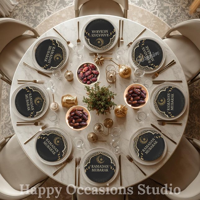 Assiettes En Carton Ramadan Kareem Ramadan Mubarak Paper Plates (Créateur téléchargé)
