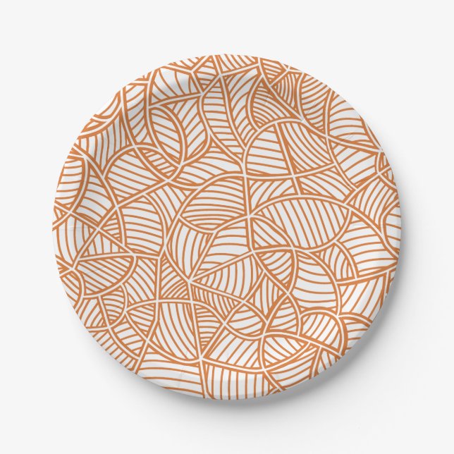 Assiettes En Carton Random Leaf Mosaic (Devant)