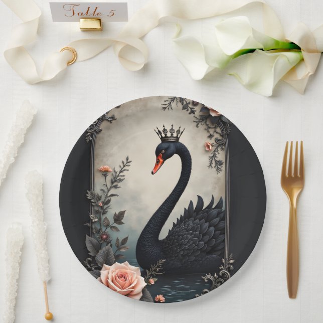 Assiettes En Carton Rare as a black swan, timeless as true love.  (Mariage)