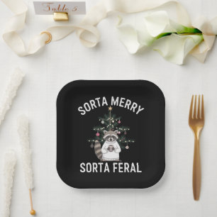 Assiettes En Carton Raton de Noël plutôt joyeux plutôt sauvage Noël