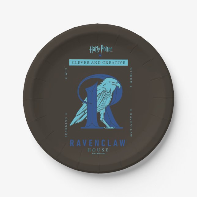 Assiettes En Carton RAVENCLAW™ Maison intelligente et créative (Devant)
