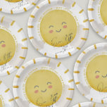 Assiettes En Carton Ray of Sunshine Nuages Baby shower neutre<br><div class="desc">Conçu pour correspondre à ma collection de baby showers Sunshine. Doté d'un soleil aquarelle avec des nuages roses doux et l'en-tête "Notre petite pluie de soleil" dans une typographie manuscrite. Si vous avez besoin d'une autre couleur ou d'une pièce supplémentaire qui n'est pas dans la collection, veuillez me le faire...</div>