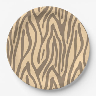 Assiettes En Carton Rayure de tigre