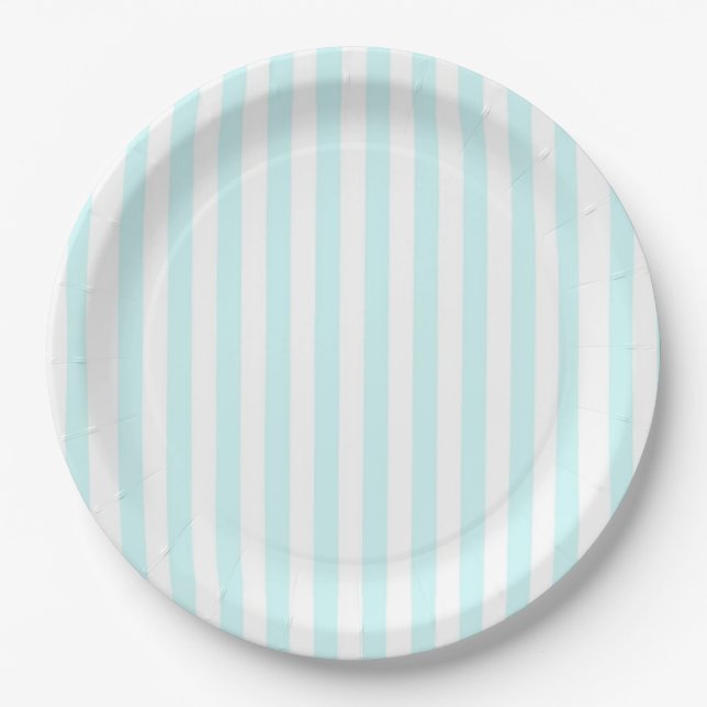 Assiettes En Carton Rayures (Devant)