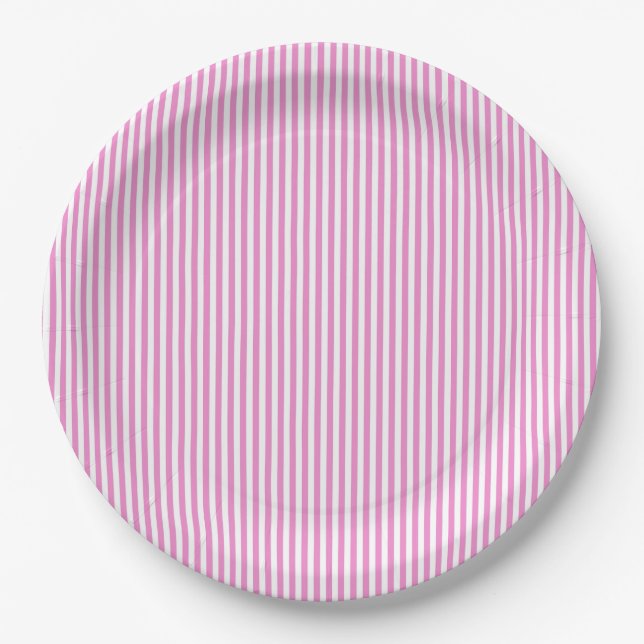 Assiettes En Carton Rayures (Devant)