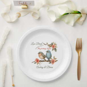 Assiettes En Carton Réception de mariage des Inséparables