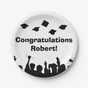 Assiettes En Carton "Reçoit un diplôme" les plaques à papier