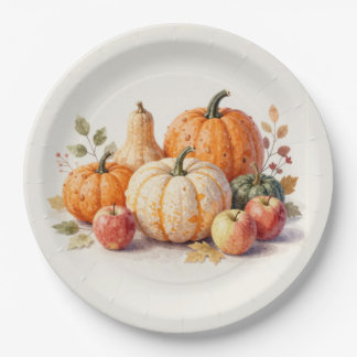 Assiettes En Carton Récolte Automnale Douce