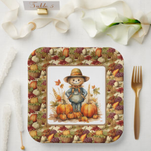 Assiettes En Carton Récolte d'automne