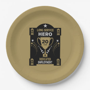 Assiettes En Carton Reconnaissance du service de longue durée Vingt an