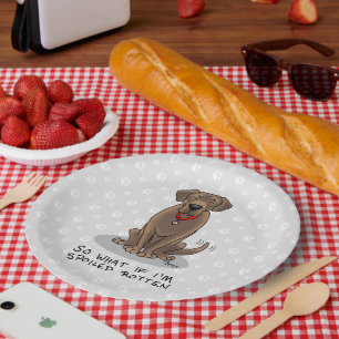 Assiettes En Carton Récupérateur Labrador du Laboratoire de Chocolat p