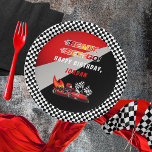 Assiettes En Carton Red | Black Go Kart Racing Anniversaire<br><div class="desc">Rendez-vous pour fêter un anniversaire sur le thème du karting. Cette conception de fête d'anniversaire comporte un karting rouge et noir avec un entraînement casqué rouge et des flammes tirant sur le dos du karting. Les mots "Ready, Set, Go !" sont également faits dans un dégradé de flamme. Une paire...</div>