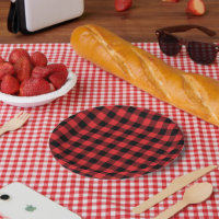 Red Flannel Buffalo Check Motif