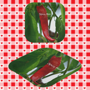 Assiettes En Carton Red Hot Chili Pepper Green Red White Photographie