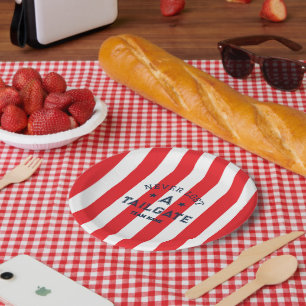 Assiettes En Carton Red Never Love A Tailgate Custom Team Name Gameday