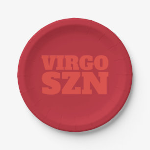 Assiettes En Carton Red Orange OMG C'est Virgo SZN Cool