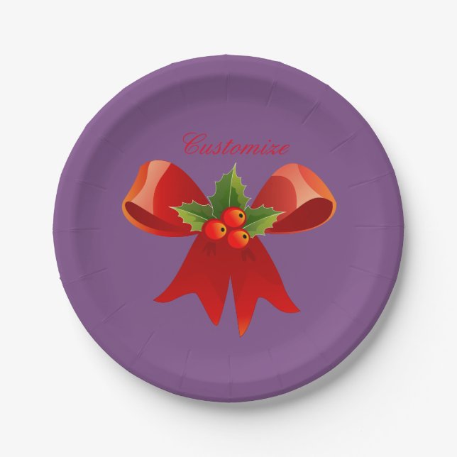 Assiettes En Carton Red Ribbon (Devant)