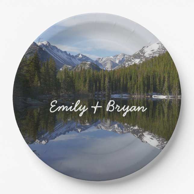 Assiettes En Carton Réflexion du lac Ours II (Devant)