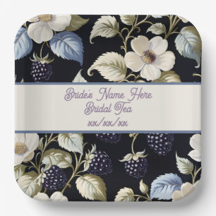 Assiettes En Carton Regal Elegance Blackberry & Blooms