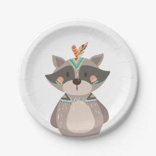Assiettes En Carton Région boisée sauvage tribale Boho de plaques à