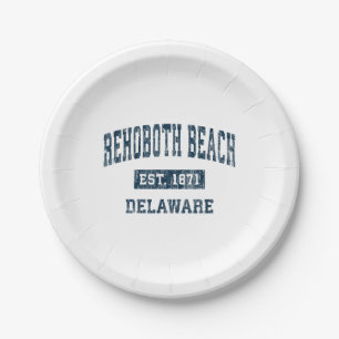 Assiettes En Carton Rehoboth Beach Delaware DE Sports Vintages Design 