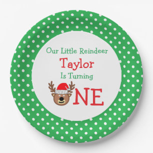 Assiettes En Carton Reindeer 1er anniversaire