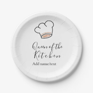 Assiettes En Carton Reine de la cuisine chef cuisine ajouter nom couro