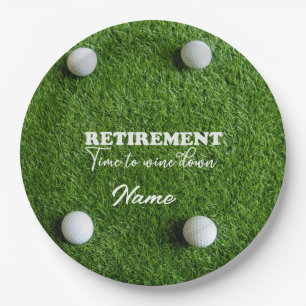 Assiettes En Carton Reine de retraite heureuse golf s'est retirée assi