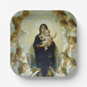 Assiettes En Carton Reine des Anges (par Bouguereau)