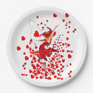 Assiettes En Carton Reine féerique des plaques à papier de coeurs