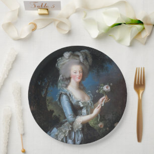 Assiettes En Carton Reine vintage Marie Antoinette De France