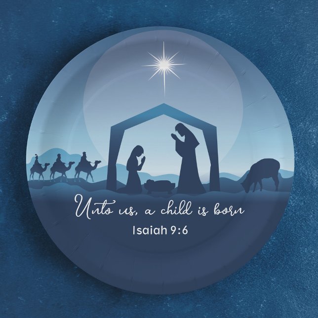 Assiettes En Carton Religious Christmas Nativity Scene Church Party (Créateur téléchargé)