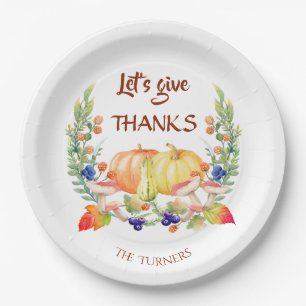 Assiettes En Carton Remercions Fall Wreath Citrouille Thanksgiving