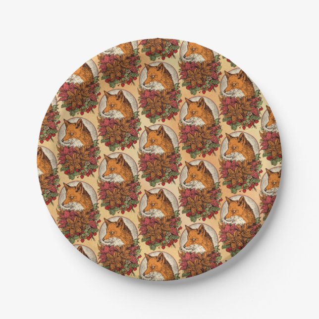 Assiettes En Carton Renard (Devant)