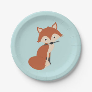 Assiettes En Carton Renard de Woodland
