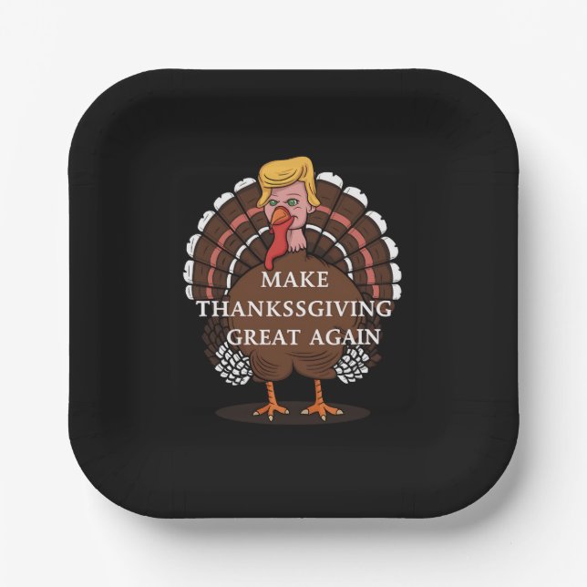 Assiettes En Carton Rendre sa grandeur à Thanksgiving Trump Turkey 202 (Recto)