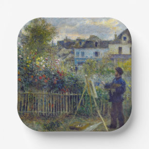 Assiettes En Carton Renoir - Claude Monet Peinture dans son jardin