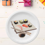 Assiettes En Carton Repas de la fête de l'aquarelle Sushi Lover<br><div class="desc">Cette conception peut être personnalisée en choisissant l'option Modifier la conception. Vous pouvez également transférer sur d'autres objets. Contactez-moi à l'adresse colorflowcreations@gmail.com ou utilisez l'option conversation en haut de la page si vous souhaitez avoir cette conception sur un autre produit ou avez besoin d'aide. Voir d'autres de mes dessins ou...</div>