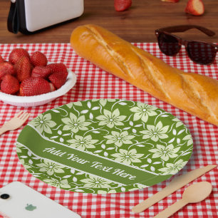 Assiettes En Carton Répétition de Fleur d'Olivier