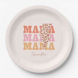 Assiettes En Carton Répétition Rustique "Mama"